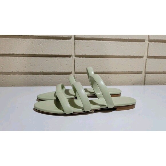 NIB Aeyde Chrissy Napa Vero Cuoio Leather Sandals Pistachio Green, US 7 EU 38 - Picture 3 of 16